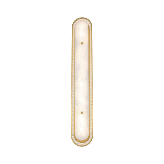 Eurofase Lighting Tramore 38" 1-Light Integrated LED Alabaster Shade Gold Steel Wall Sconce