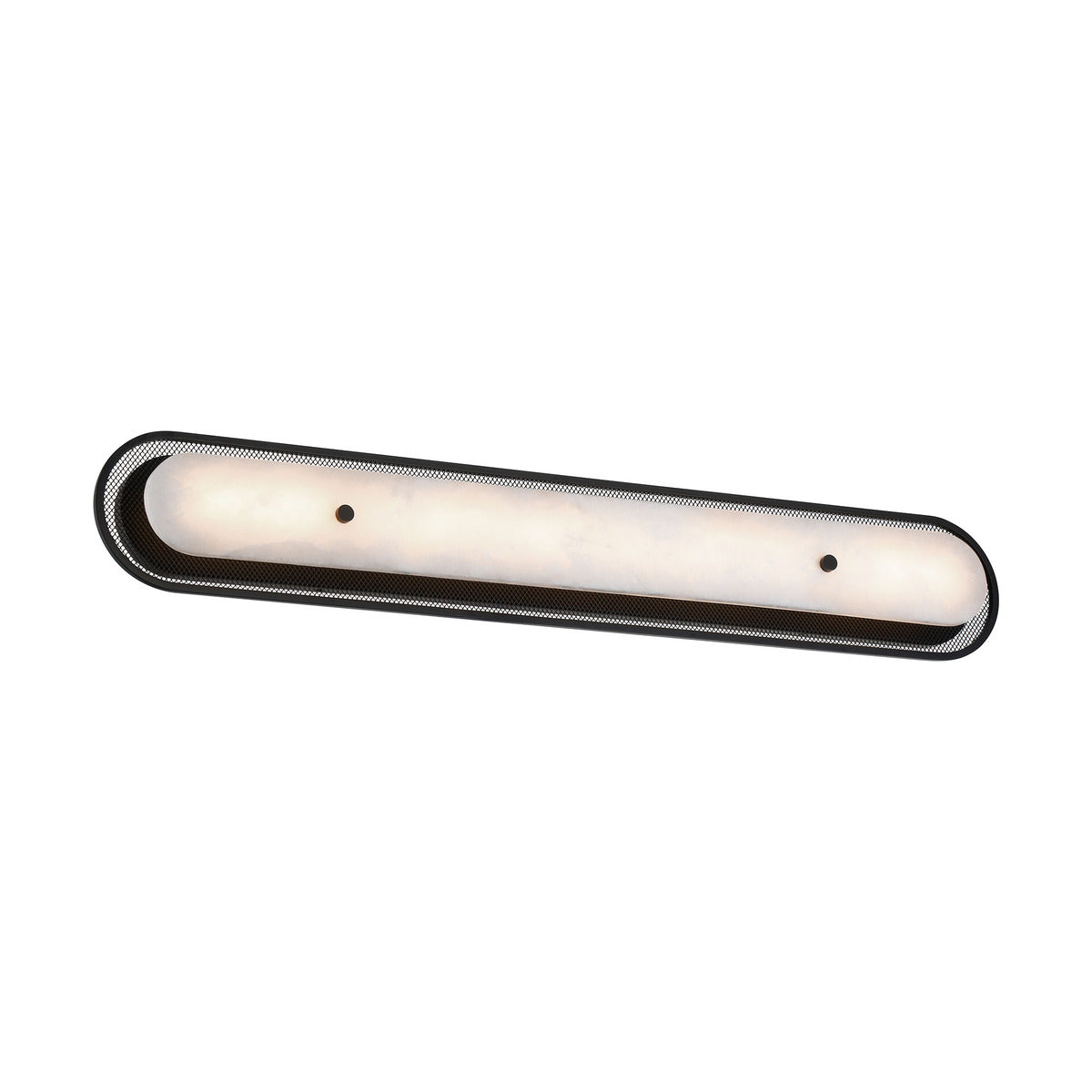 Eurofase Lighting Tramore 38" 1-Light Integrated LED Alabaster Shade Matte Black Steel Wall Sconce