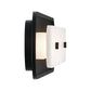 Eurofase Lighting Tramore 38" 1-Light Integrated LED Alabaster Shade Matte Black Steel Wall Sconce