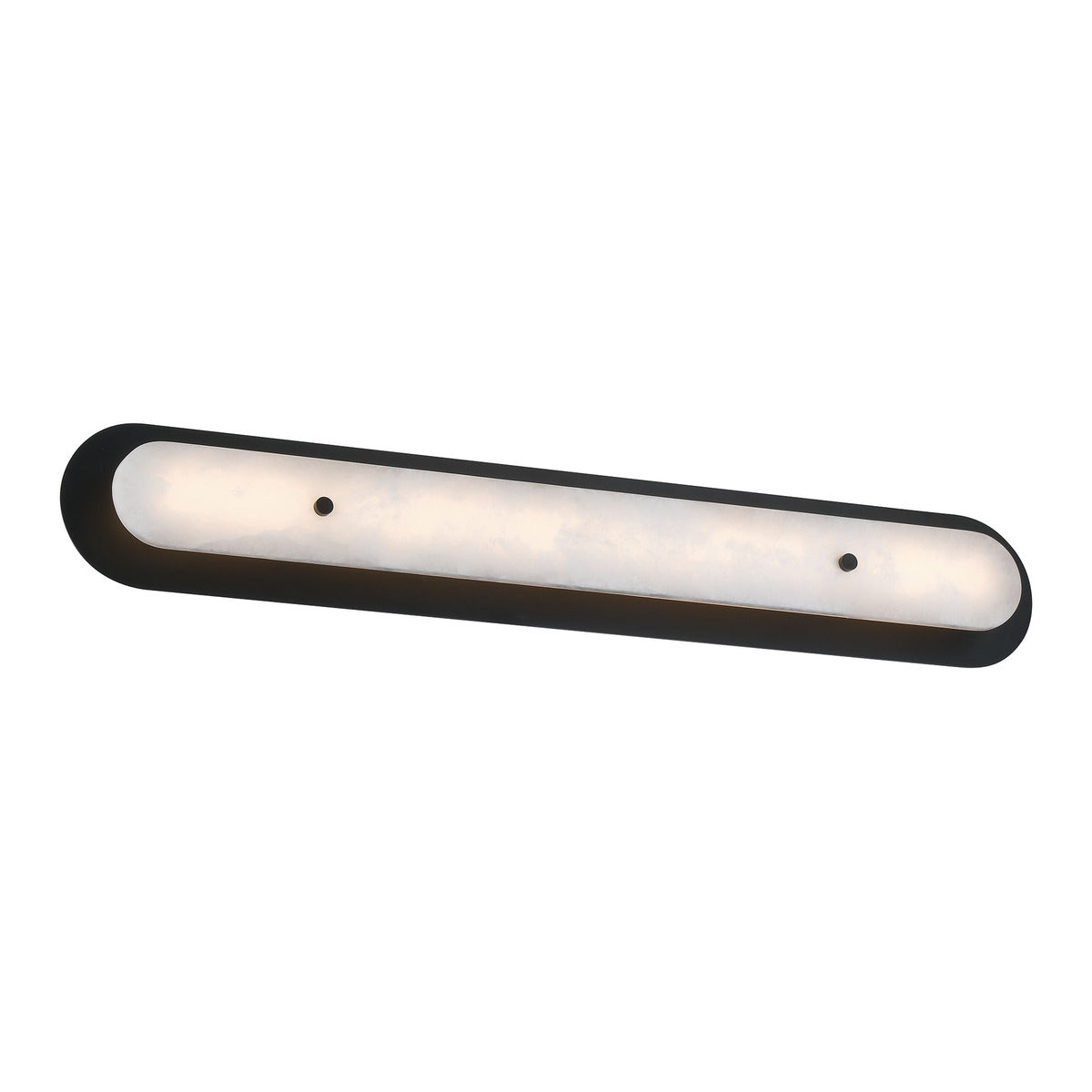 Eurofase Lighting Tramore 38" 1-Light Integrated LED Alabaster Shade Powder Coat Black Steel Wall Sconce