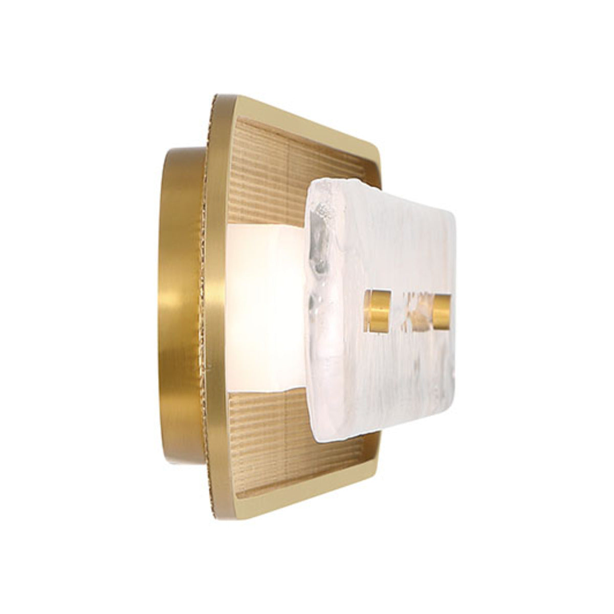Eurofase Lighting Tramore 38" 1-Light Integrated LED Glass Shade Gold Steel Wall Sconce
