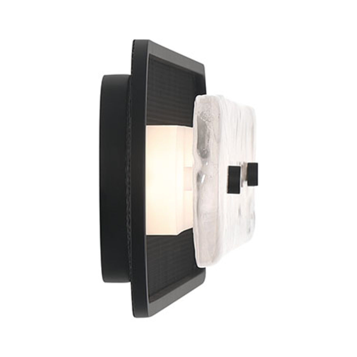 Eurofase Lighting Tramore 38" 1-Light Integrated LED Glass Shade Matte Black Steel Wall Sconce