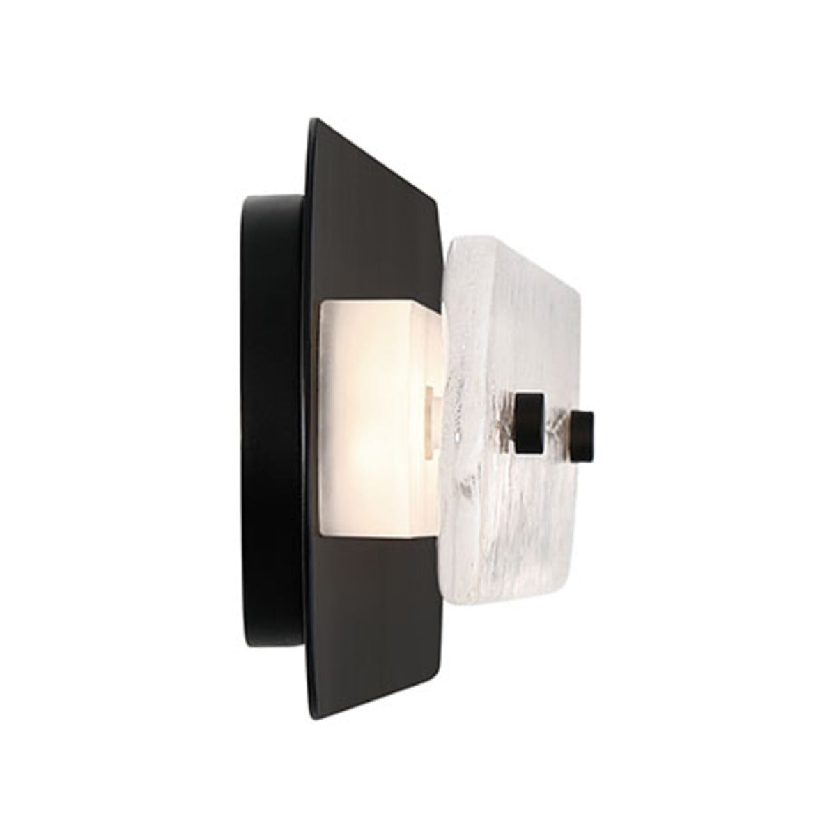 Eurofase Lighting Tramore 38" 1-Light Integrated LED Glass Shade Powder Coat Black Steel Wall Sconce