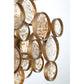 Eurofase Lighting Trento 18" 2-Light Halogen Matte Gold Wall Sconce With Hand Pressed Glass Accents