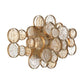 Eurofase Lighting Trento 18" 2-Light Halogen Matte Gold Wall Sconce With Hand Pressed Glass Accents