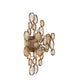 Eurofase Lighting Trento 18" 2-Light Halogen Matte Gold Wall Sconce With Hand Pressed Glass Accents