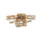 Eurofase Lighting Trento 18" 2-Light Halogen Matte Gold Wall Sconce With Hand Pressed Glass Accents