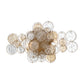 Eurofase Lighting Trento 18" 2-Light Halogen Matte Gold Wall Sconce With Hand Pressed Glass Accents