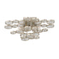 Eurofase Lighting Trento 18" 2-Light Halogen Matte Silver Wall Sconce With Hand Pressed Glass Accents