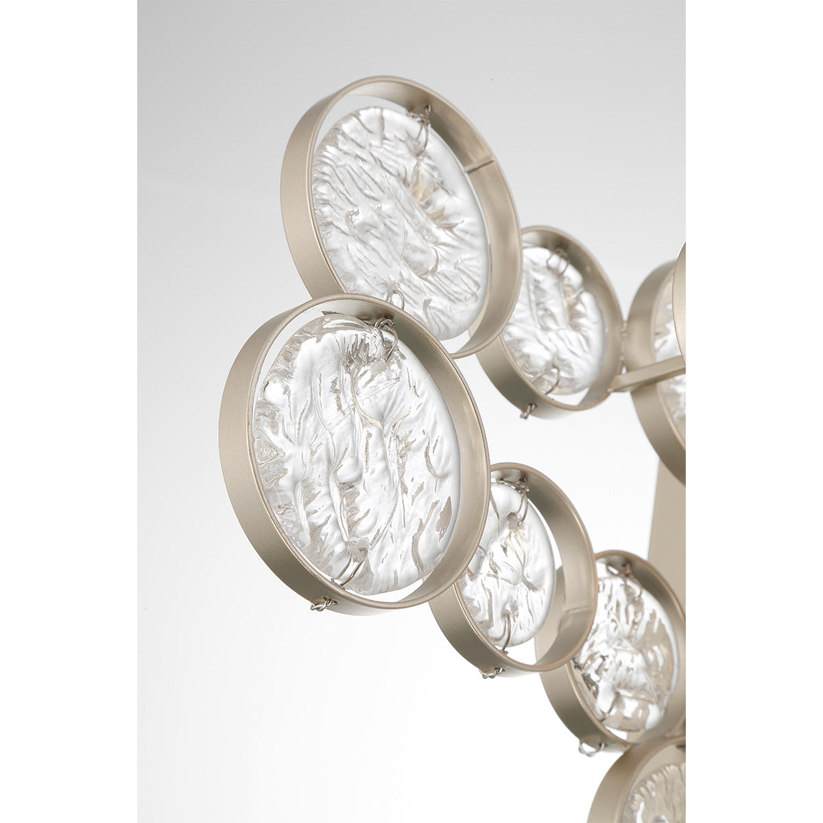 Eurofase Lighting Trento 18" 2-Light Halogen Matte Silver Wall Sconce With Hand Pressed Glass Accents