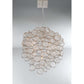 Eurofase Lighting Trento 20" 7-Light Halogen Champagne Silver Chandelier With Hand Pressed Glass Accents