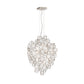 Eurofase Lighting Trento 20" 7-Light Halogen Champagne Silver Chandelier With Hand Pressed Glass Accents