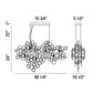 Eurofase Lighting Trento 40" 12-Light Halogen Champagne Silver Chandelier With Hand Pressed Glass Accents