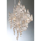 Eurofase Lighting Trento 40" 12-Light Halogen Champagne Silver Chandelier With Hand Pressed Glass Accents