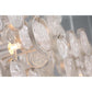 Eurofase Lighting Trento 40" 12-Light Halogen Champagne Silver Chandelier With Hand Pressed Glass Accents