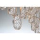 Eurofase Lighting Trento 40" 12-Light Halogen Champagne Silver Chandelier With Hand Pressed Glass Accents