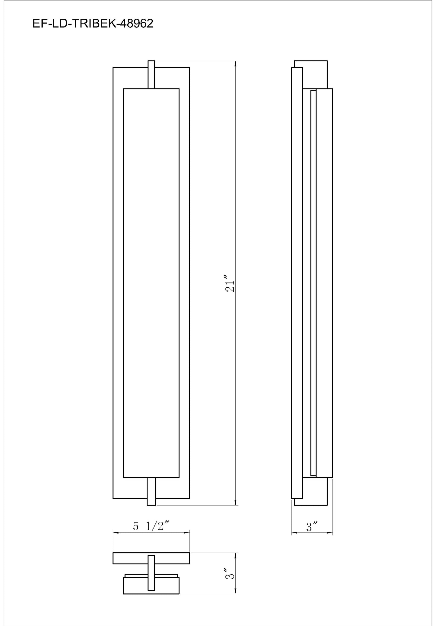 Eurofase Lighting Tribek 32" 1-Light Integrated LED Matte Black Steel Wall Sconce