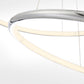 Eurofase Lighting Valley 24" 2-Tier Medium Chrome Round Dimmable LED Metal Chandelier With Opal White Acrylic Shades