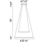 Eurofase Lighting Valley 24" 2-Tier Medium Chrome Round Dimmable LED Metal Chandelier With Opal White Acrylic Shades