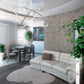Eurofase Lighting Valley 32" 2-Tier Large Chrome Round Dimmable LED Metal Chandelier With Opal White Acrylic Shades