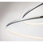 Eurofase Lighting Valley 32" 2-Tier Large Chrome Round Dimmable LED Metal Chandelier With Opal White Acrylic Shades