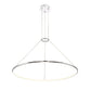 Eurofase Lighting Valley 32" Chrome Round Dimmable LED Metal Chandelier With Opal White Acrylic Shades