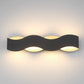 Eurofase Lighting Vaughan 24" Dimmable LED Metal Bath Bar With Silver & Black Mix Wavy Metal Shade