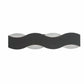 Eurofase Lighting Vaughan 24" Dimmable LED Metal Bath Bar With Silver & Black Mix Wavy Metal Shade
