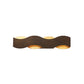 Eurofase Lighting Vaughan 24" Small Bronze Dimmable LED Metal Bath Bar With Bronze & Gold Wavy Metal Shade