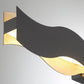 Eurofase Lighting Vaughan 40" Dimmable LED Metal Bath Bar With Silver & Black Wavy Metal Shade