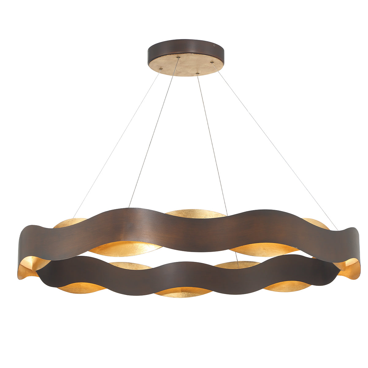 Eurofase Lighting Vaughan 46" Dimmable Integrated LED Bronze Gold Chandelier