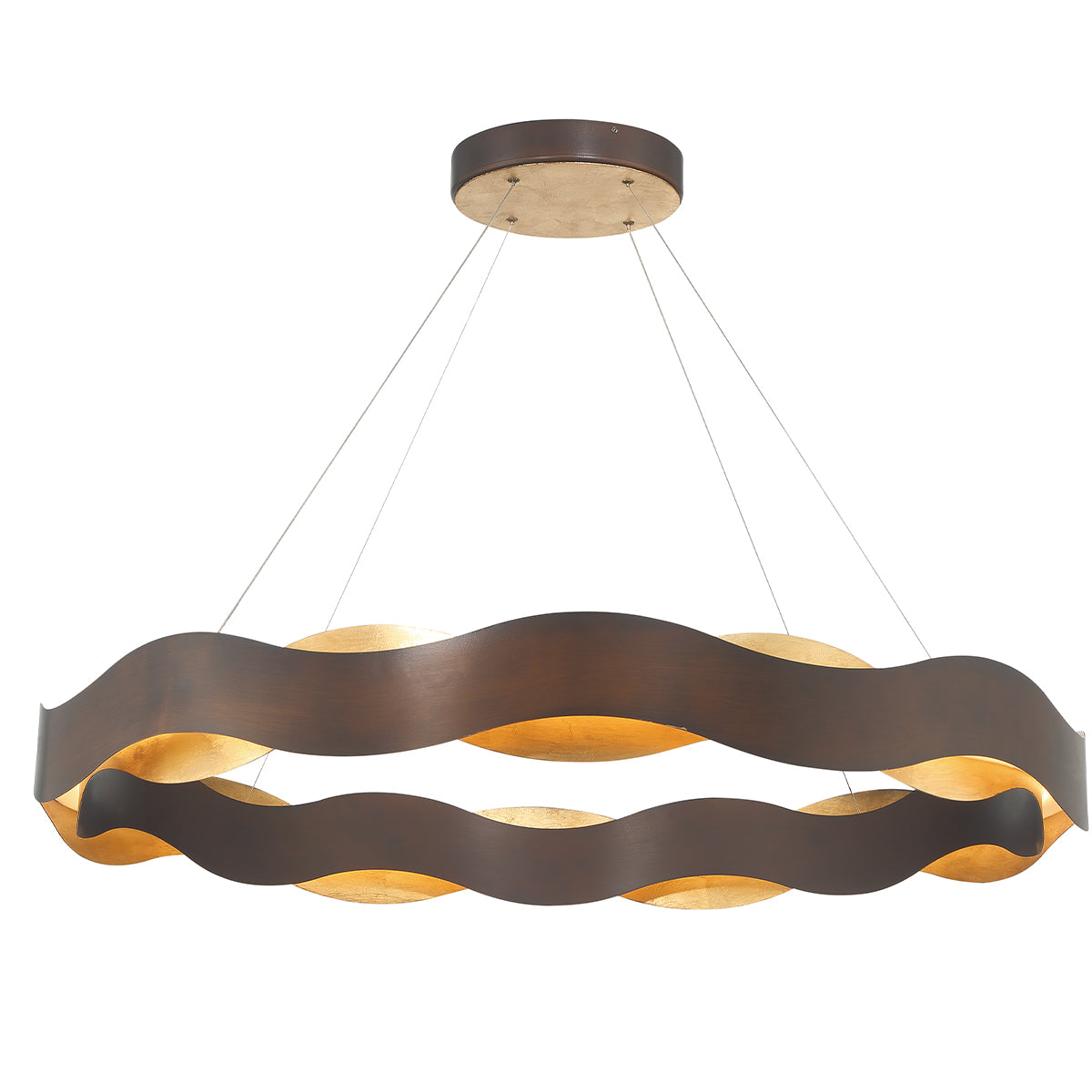 Eurofase Lighting Vaughan 46" Dimmable Integrated LED Bronze Gold Chandelier