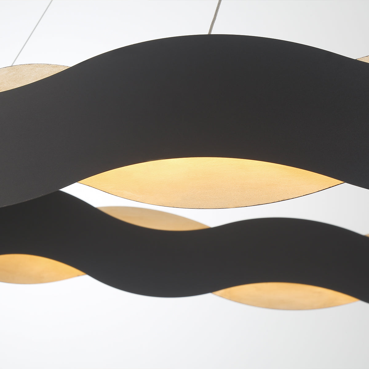 Eurofase Lighting Vaughan 46" Dimmable Integrated LED Silver Black Chandelier