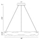 Eurofase Lighting Vaughan 46" Dimmable Integrated LED Silver Black Chandelier