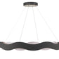 Eurofase Lighting Vaughan 46" Dimmable Integrated LED Silver Black Chandelier