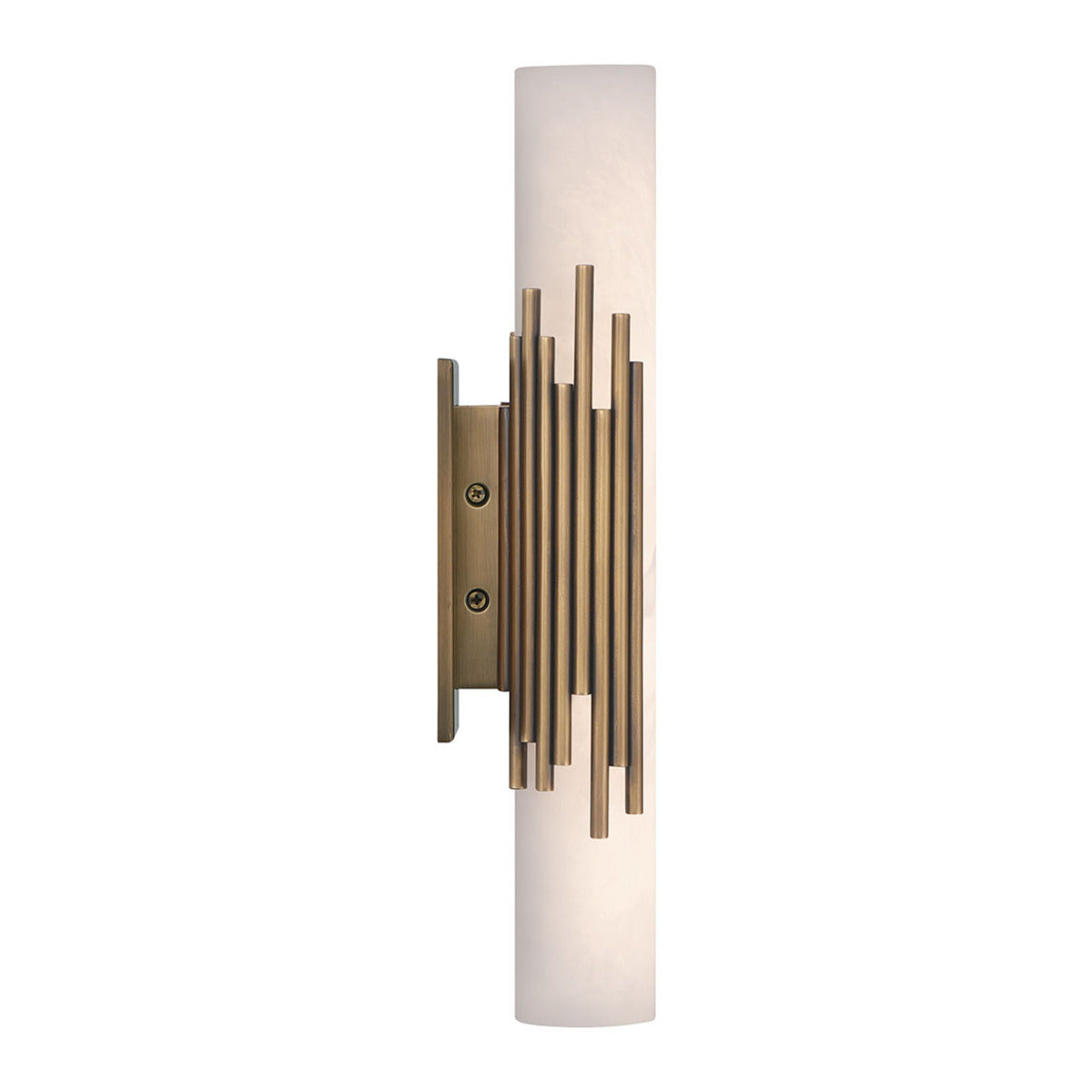 Eurofase Lighting Venna 16" 1-Light Integrated LED Alabaster Shade Antique Brass Steel Wall Sconce
