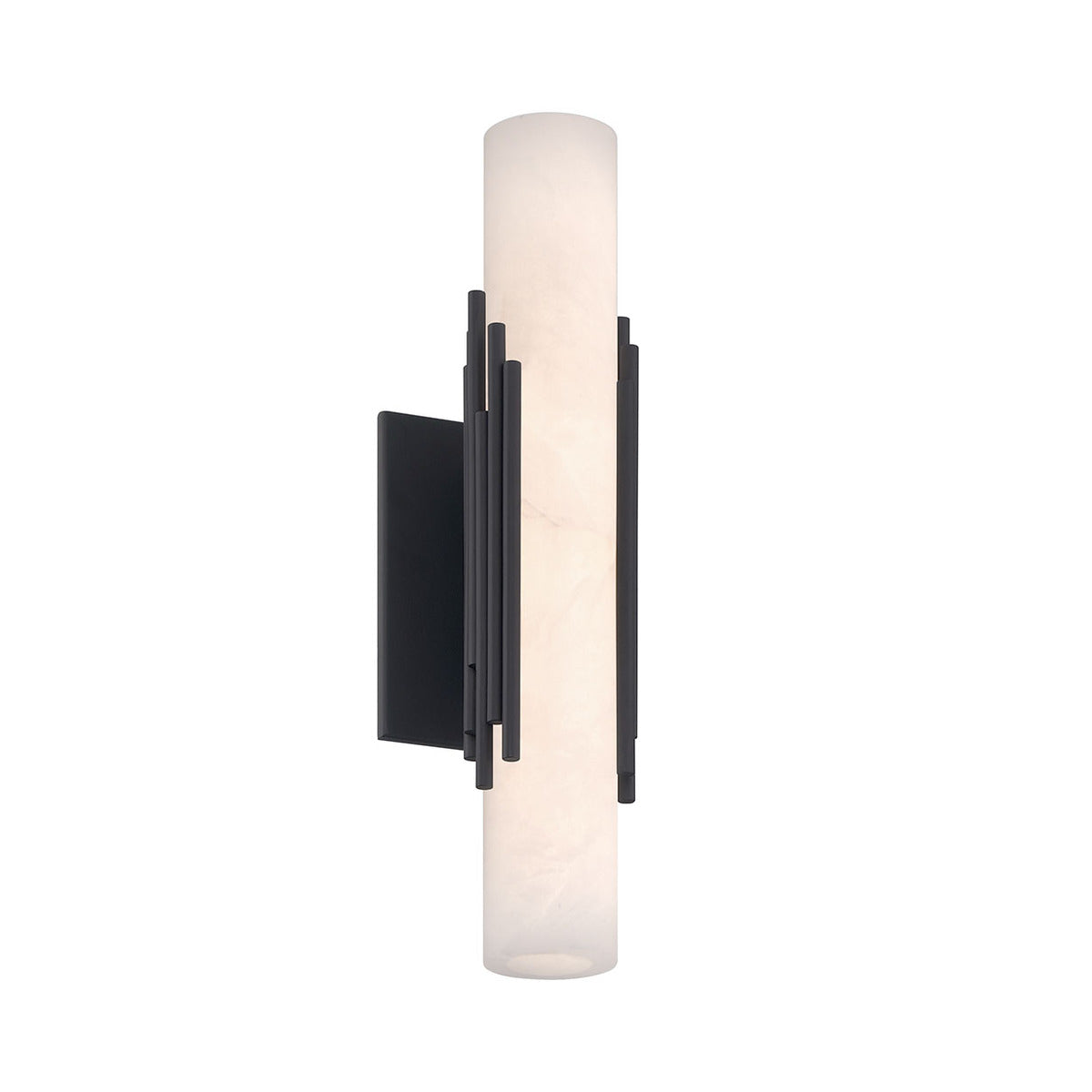 Eurofase Lighting Venna 16" 1-Light Integrated LED Alabaster Shade Urban Bronze Steel Wall Sconce