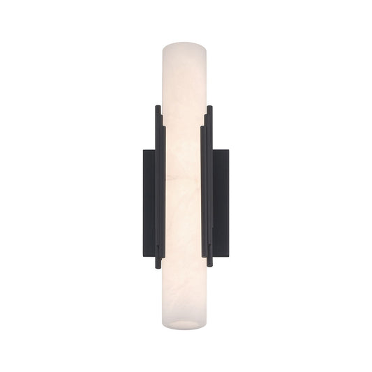 Eurofase Lighting Venna 16" 1-Light Integrated LED Alabaster Shade Urban Bronze Steel Wall Sconce