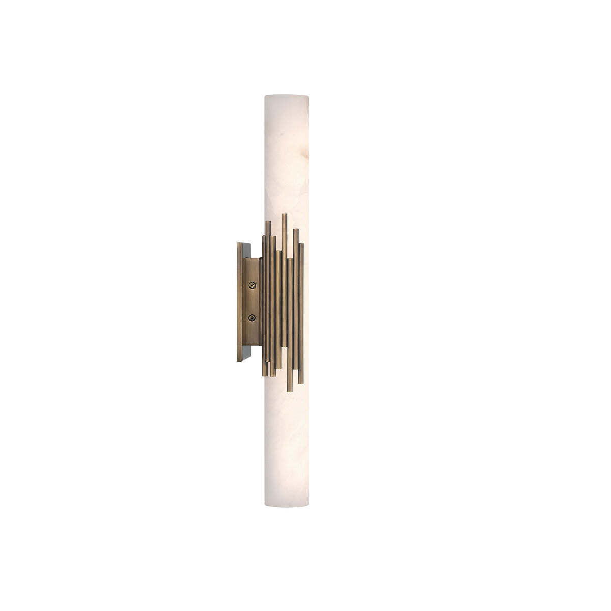 Eurofase Lighting Venna 22" 1-Light Integrated LED Alabaster Shade Antique Brass Steel Wall Sconce