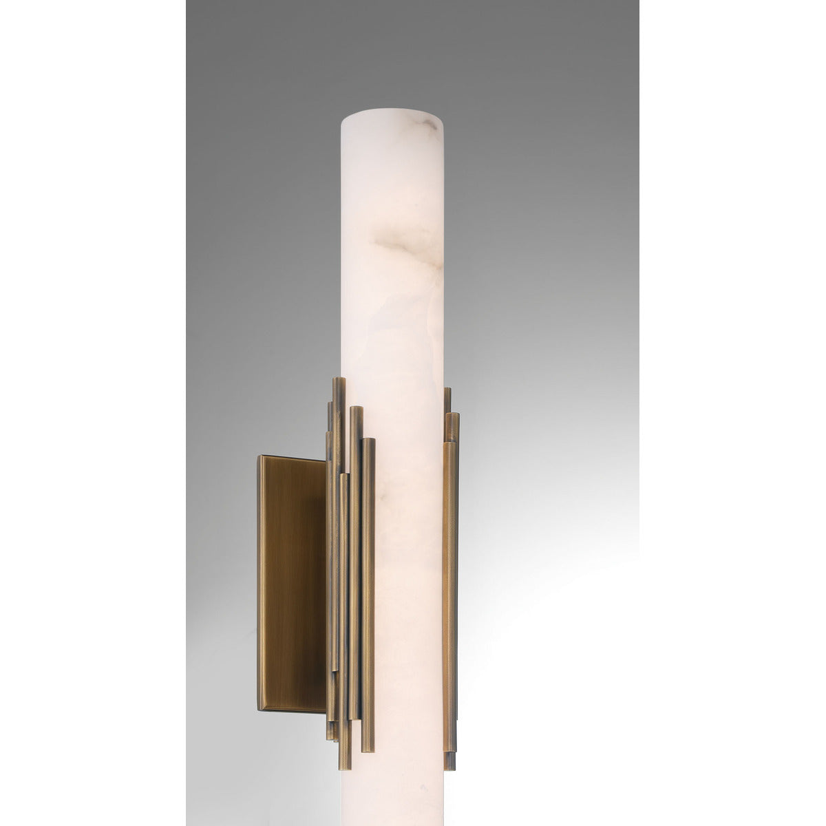 Eurofase Lighting Venna 22" 1-Light Integrated LED Alabaster Shade Antique Brass Steel Wall Sconce