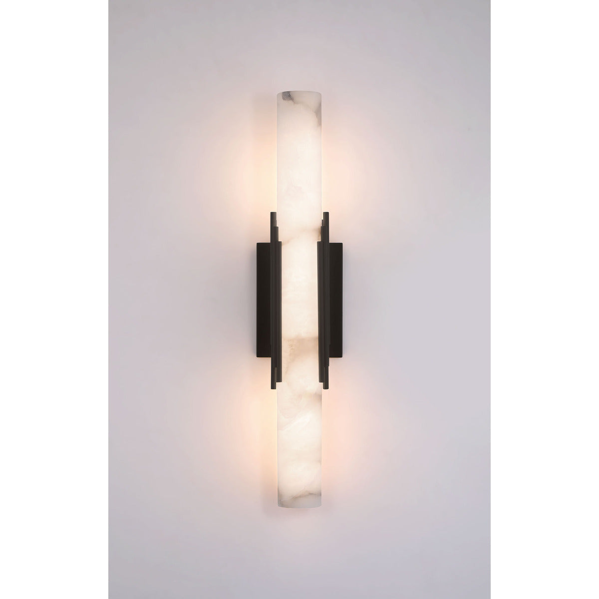 Eurofase Lighting Venna 22" 1-Light Integrated LED Alabaster Shade Urban Bronze Steel Wall Sconce