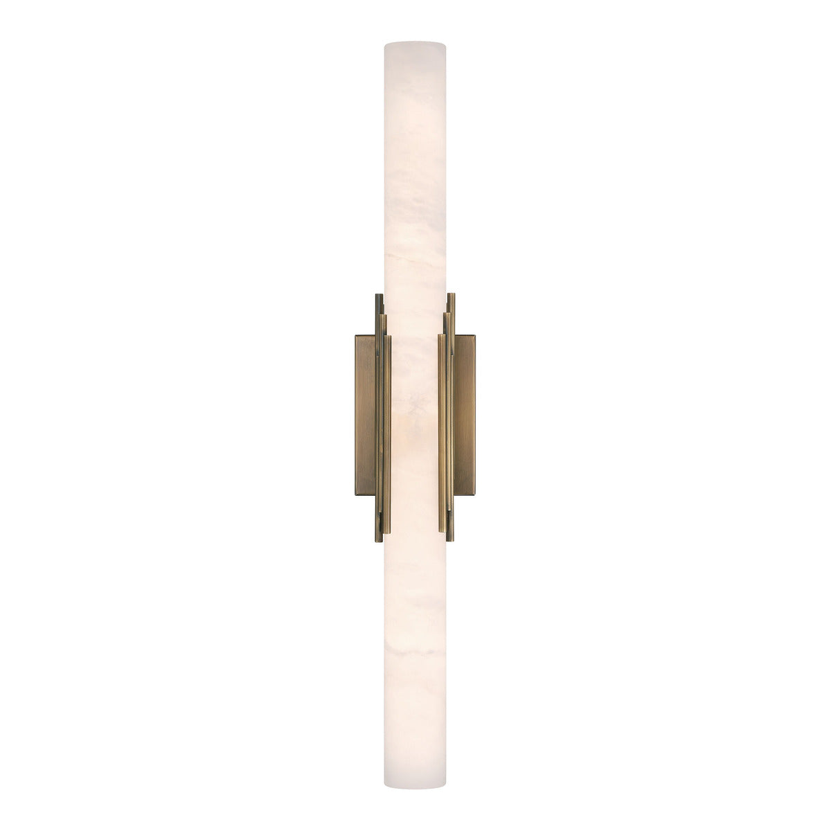 Eurofase Lighting Venna 28" 1-Light Integrated LED Alabaster Shade Antique Brass Steel Wall Sconce
