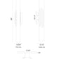 Eurofase Lighting Venna 28" 1-Light Integrated LED Alabaster Shade Urban Bronze Steel Wall Sconce