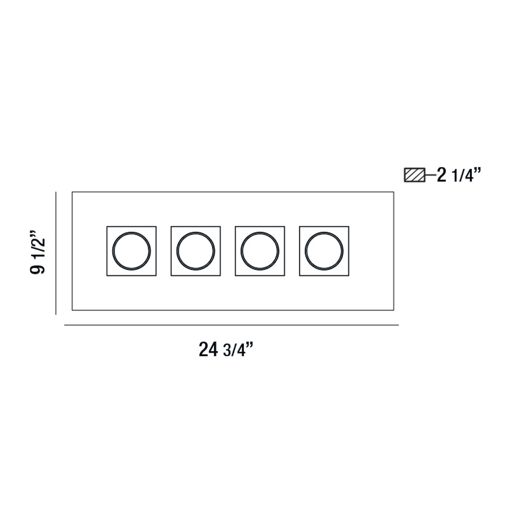 Eurofase Lighting Venue 25" 4-Light Dimmable Integrated LED White Flush Mount Light