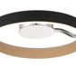 Eurofase Lighting Verdura 15" Dimmable Integrated LED Chrome Flush Mount With Black & Brown Leather Accents