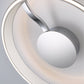 Eurofase Lighting Verdura 15" Dimmable Integrated LED Chrome Flush Mount With Gray & White Leather Accents