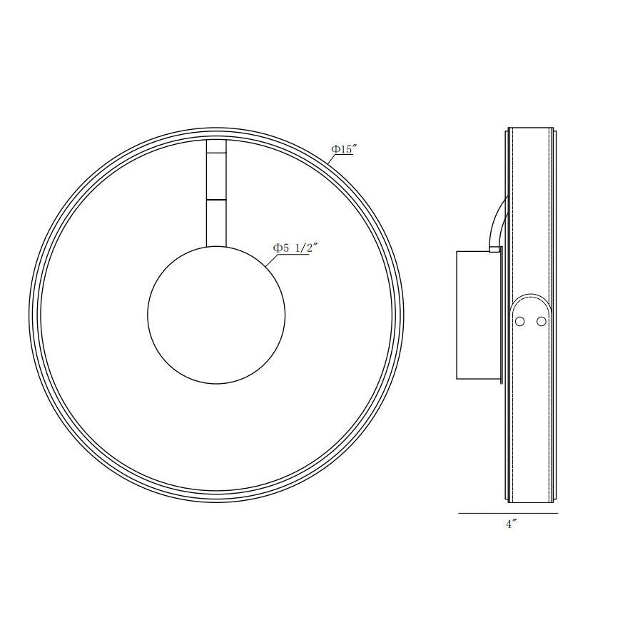 Eurofase Lighting Verdura 15" Dimmable Integrated LED Chrome Flush Mount With Gray & White Leather Accents