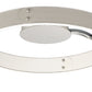 Eurofase Lighting Verdura 15" Dimmable Integrated LED Chrome Flush Mount With Gray & White Leather Accents