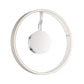 Eurofase Lighting Verdura 15" Dimmable Integrated LED Chrome Flush Mount With Gray & White Leather Accents