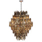 Eurofase Lighting Vienna 40" 28-light Incandescent Chrome Round Chandelier With Amber Crystal Shade Accents